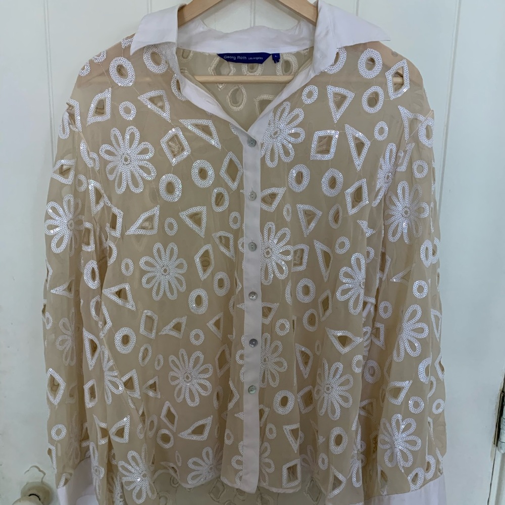 Georg Roth cutout sequin top